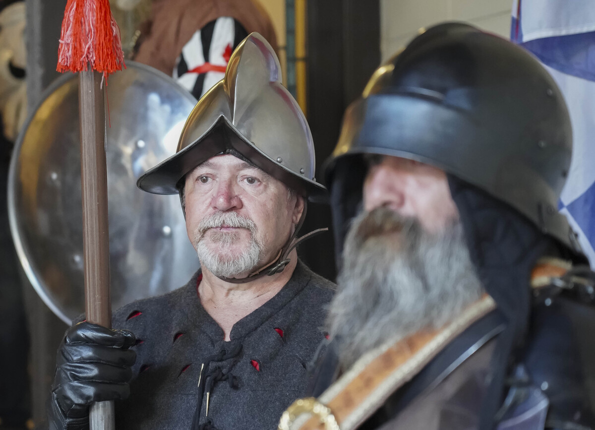 Las calles de Valladolid recrean el funeral dedel príncipe irlandés ‘Red’ Hugh O'Donnell.  / ICAL