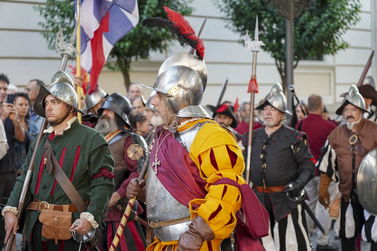 Las calles de Valladolid recrean el funeral dedel príncipe irlandés ‘Red’ Hugh O'Donnell.  / ICAL