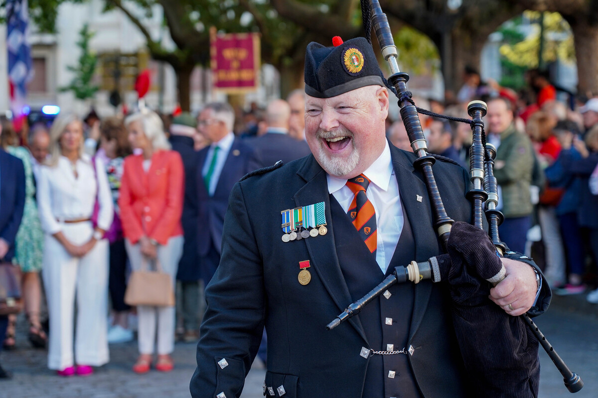 Las calles de Valladolid recrean el funeral dedel príncipe irlandés ‘Red’ Hugh O'Donnell.  / ICAL