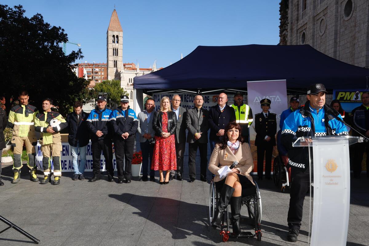 Acto en Valladolid por el Día Mundial en Recuerdo de las Víctimas de Accidentes de Tráfico.  / MIRIAM CHACÓN / ICAL