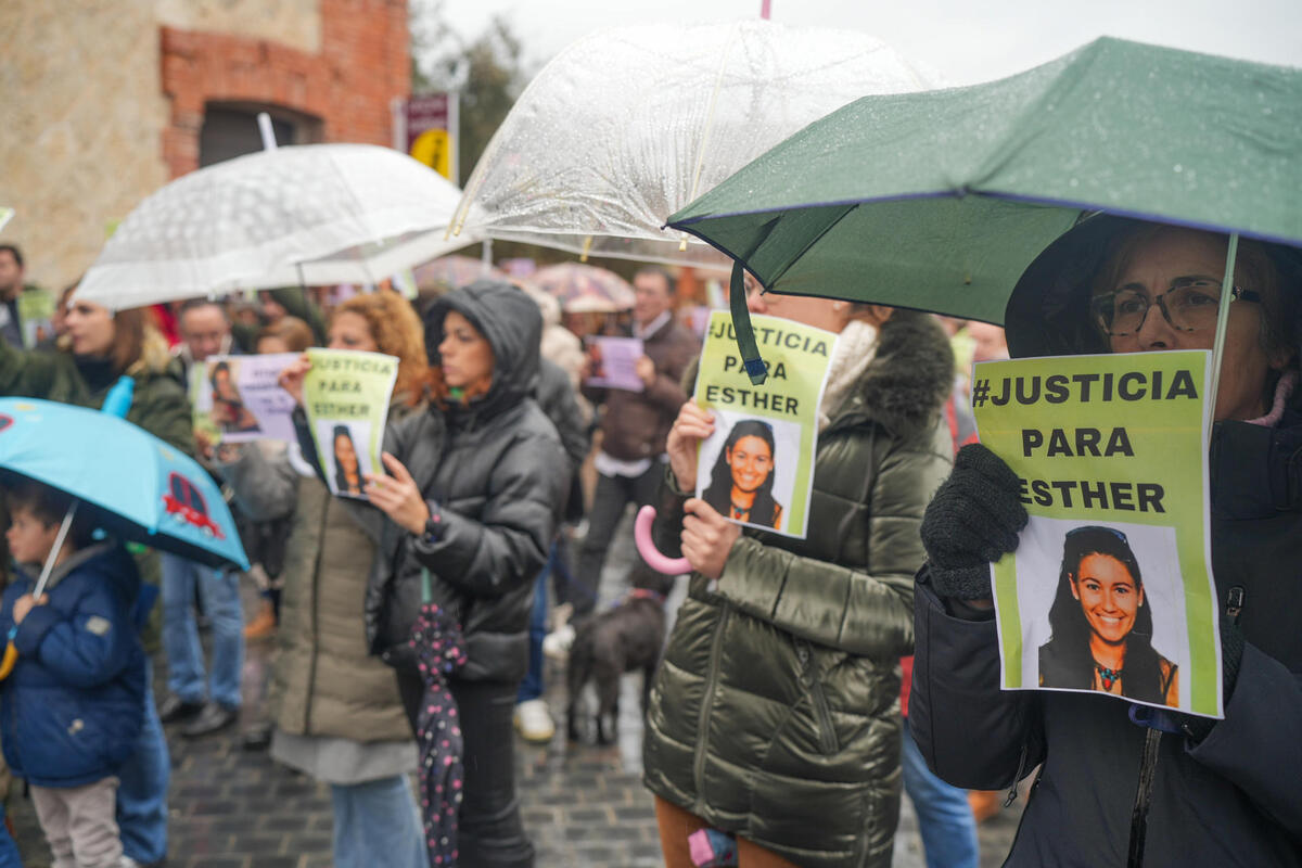 Traspinedo exige justicia para Esther López dos años después de su desaparición y muerte.   / EFE/ R. GARCÍA