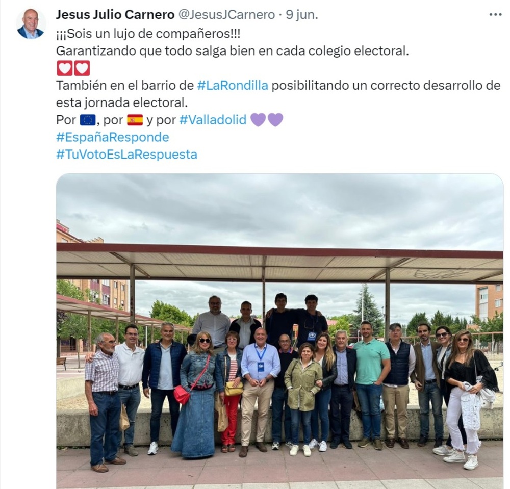 Captura de uno de los mensajes publicados por Jesús Julio Carnero en su cuenta de X (antes Twitter).