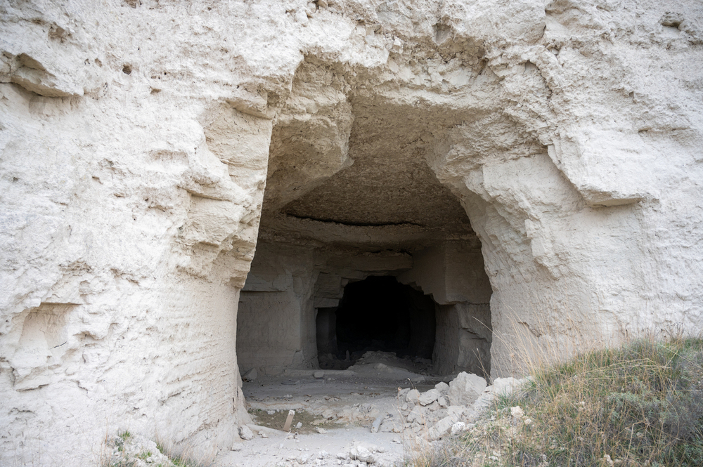 Minas de yeso en Hornillos de Cerrato (Palencia).