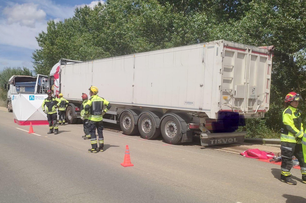 Accidente de tráfico en la N-611, en el término municipal de Monzón de Campos (Palencia), en el que falleció una persona.