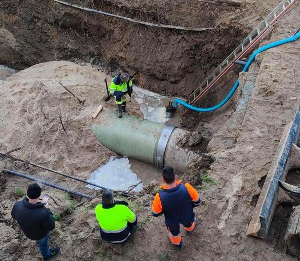 Obras del anillo mil en el paseo del Cauce