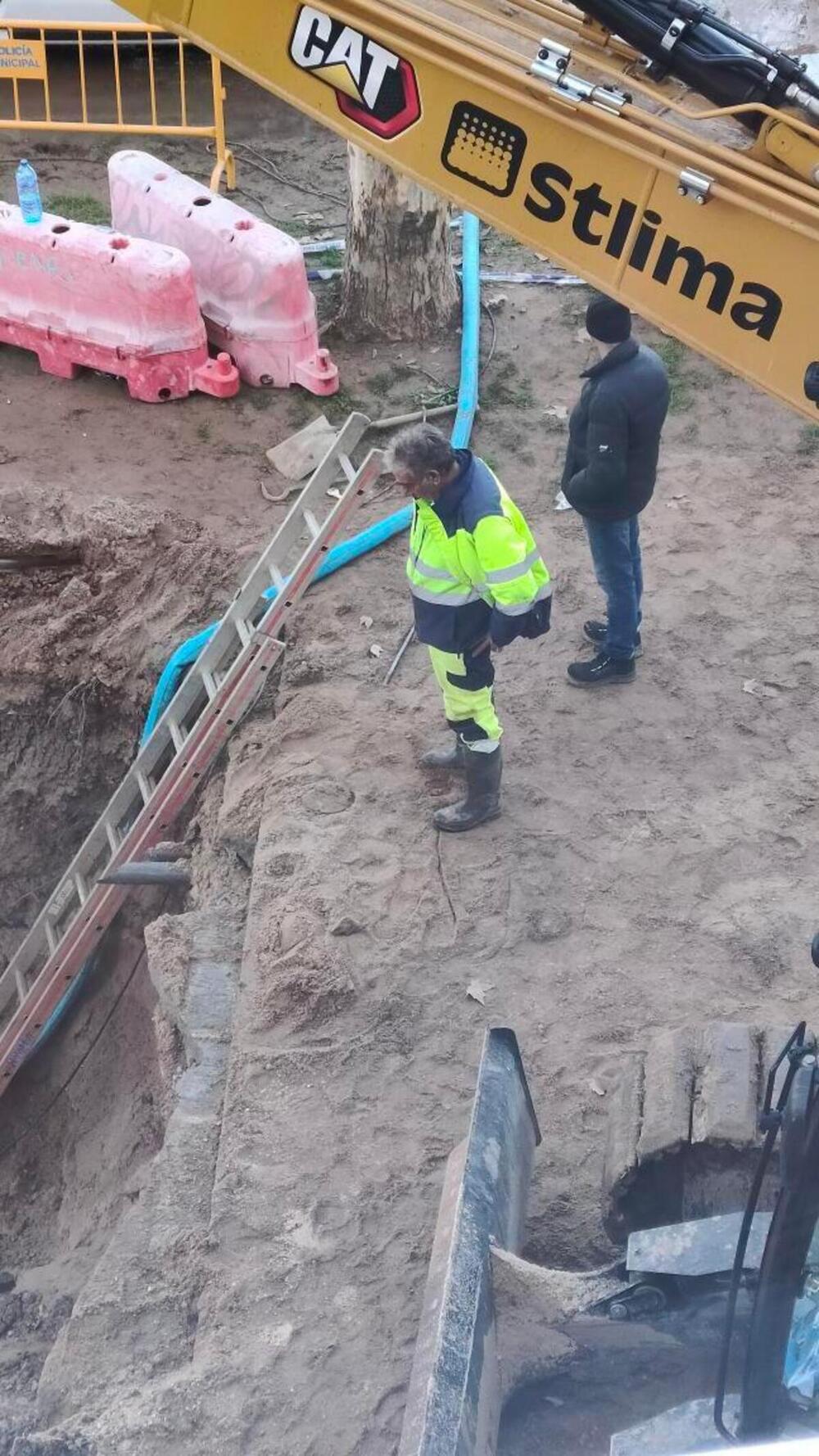 Obras del anillo mil en el paseo del Cauce