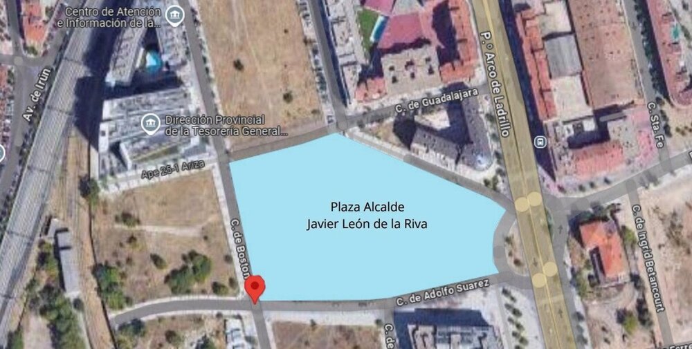 Ubicación de la plaza que llevará el nombre del exalcalde Javier León de la Riva.