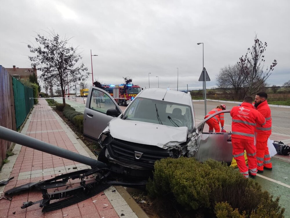 Estado del vehículo tras el accidente.