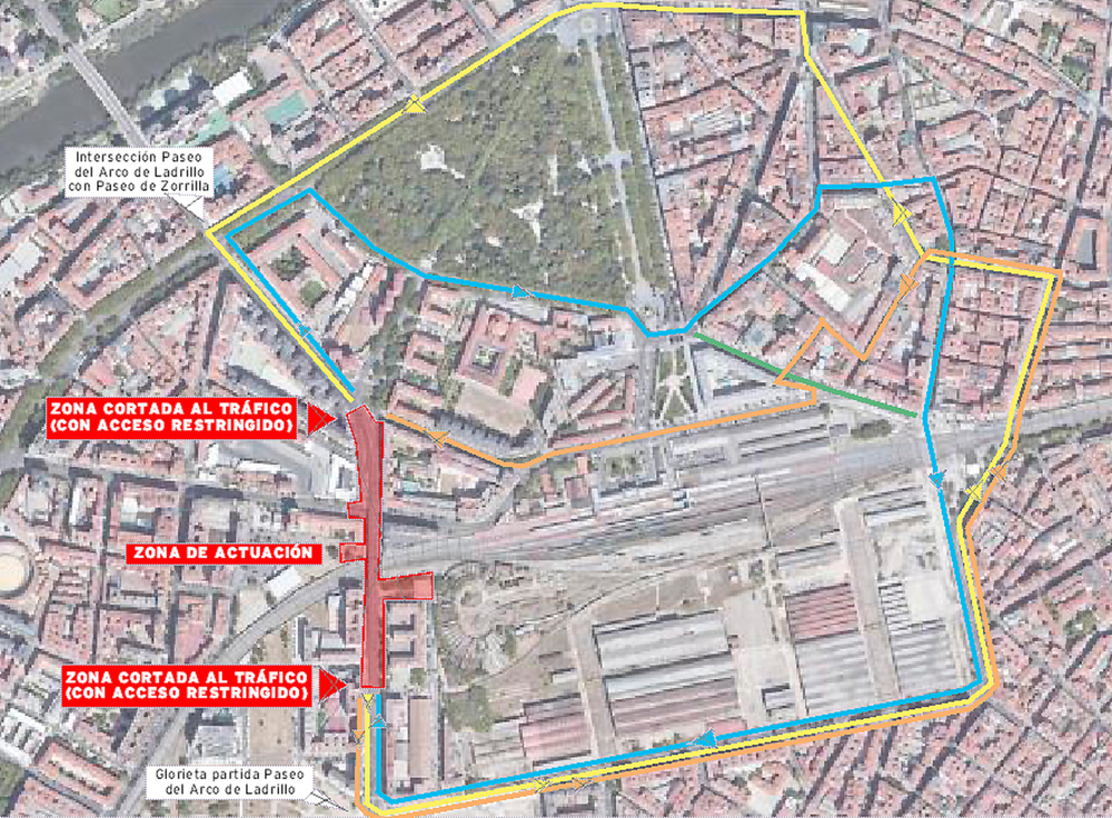 Adif idea rutas para absorber el tráfico de Arco de Ladrillo
