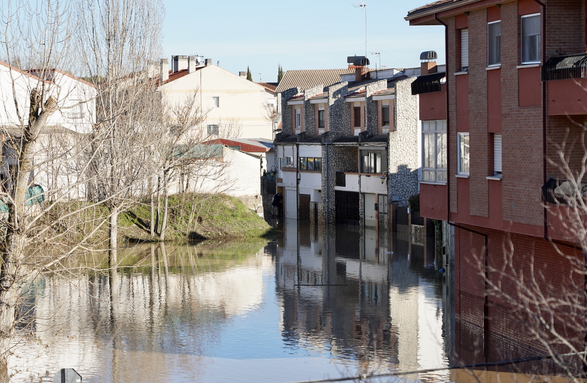 Crecida del Cega en Viana.  / ICAL