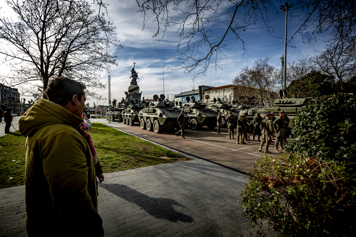 Ensayos del desfile del 375 aniversario del regimiento Farnesio del ejército de Tierra al que acudirá el Rey Felipe VI   / JONATHAN TAJES