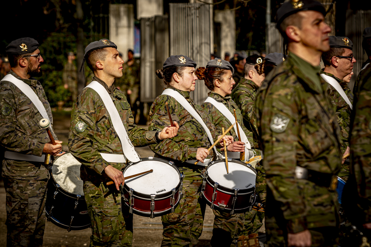 Ensayos del desfile del 375 aniversario del regimiento Farnesio del ejército de Tierra al que acudirá el Rey Felipe VI   / JONATHAN TAJES