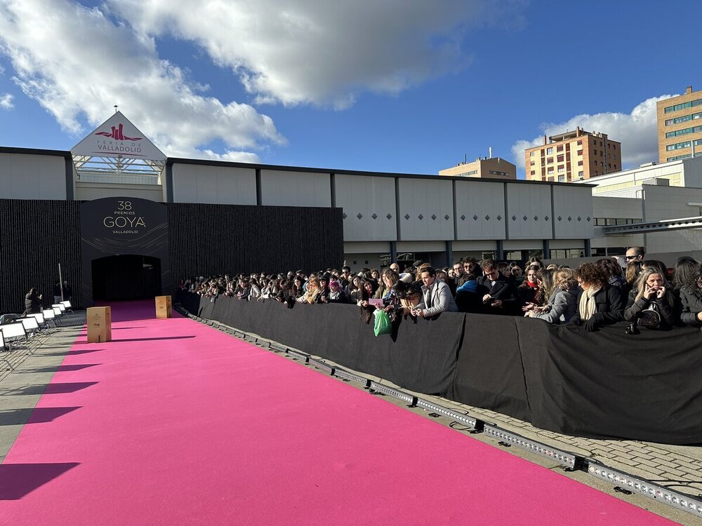 Asistentes a la alfombra roja de los Goya.