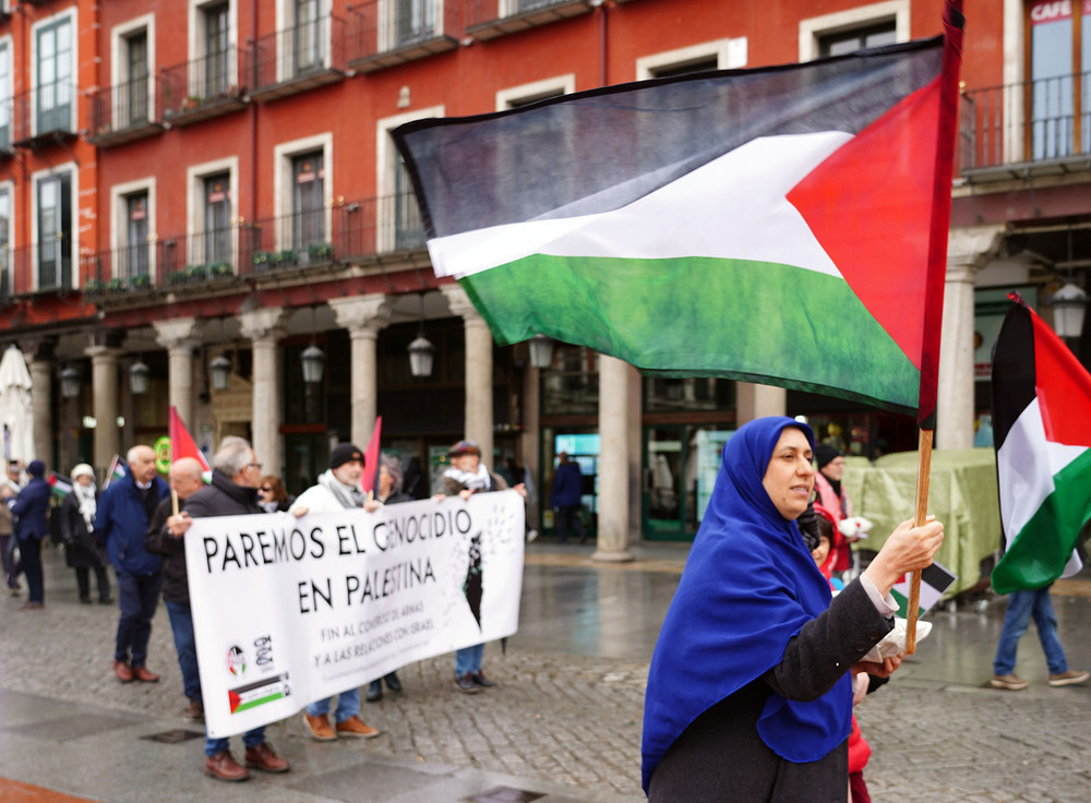 Manifestación en apoyo al pueblo palestino.
