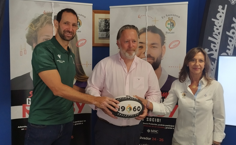 Fernando Suárez, Rian Butcher y María Morán, en la presentación de la campaña de socios para la temporada 2024/25.