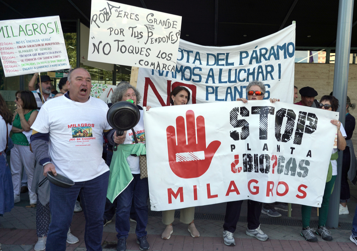 Concentración ciudadana en Valladolid contra la instalación de plantas de biogás.  / ICAL