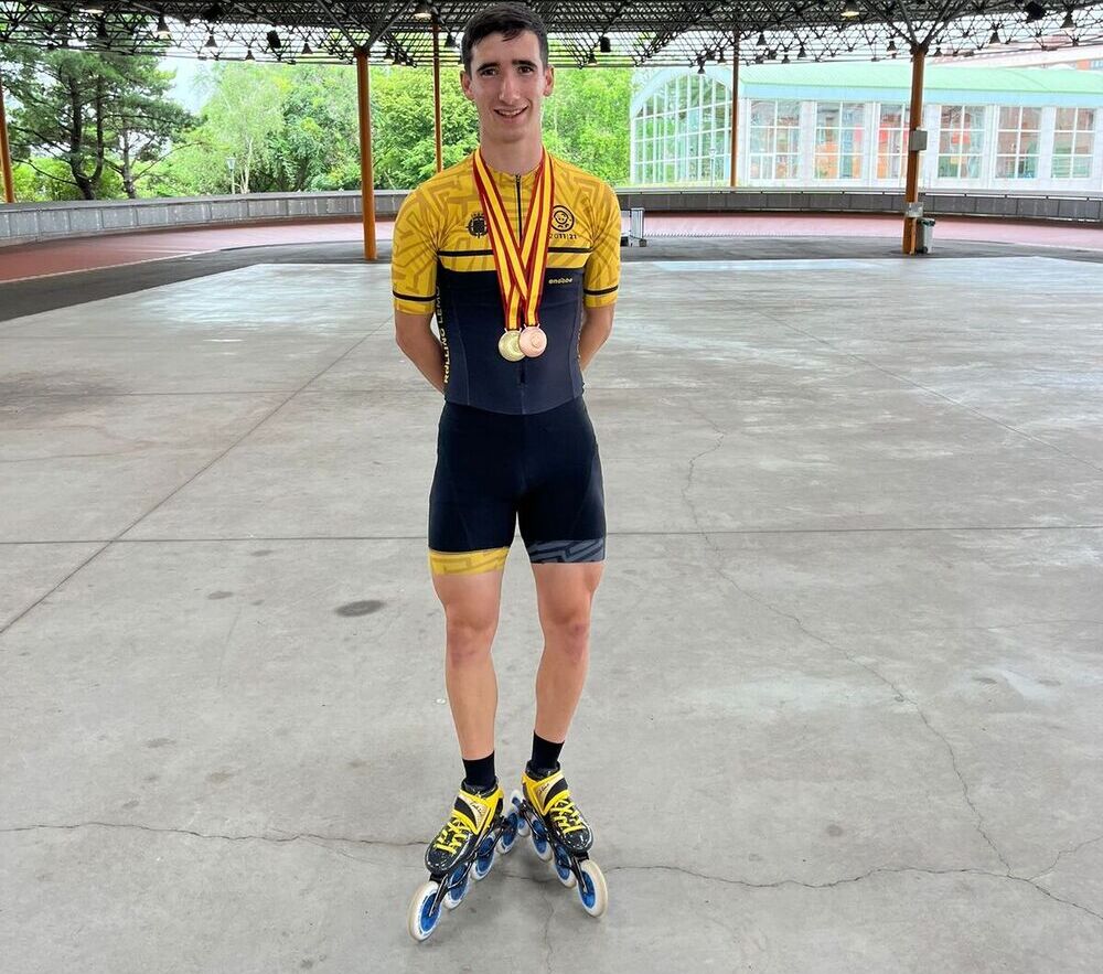 Adrián Alonso brilló en el Campeonato de España de Velocidad en pista en Gijón.