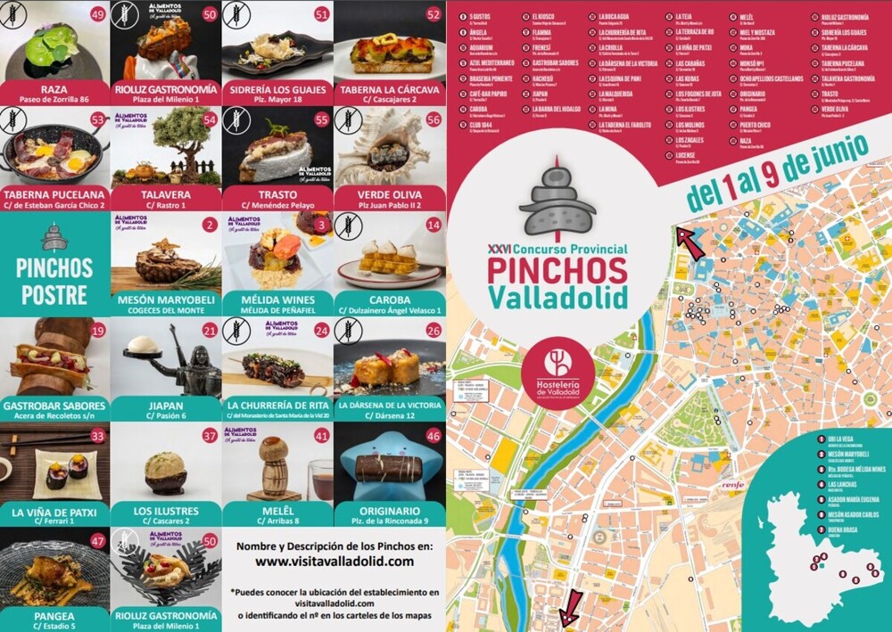 Pinchos oficiales del concurso provincial.