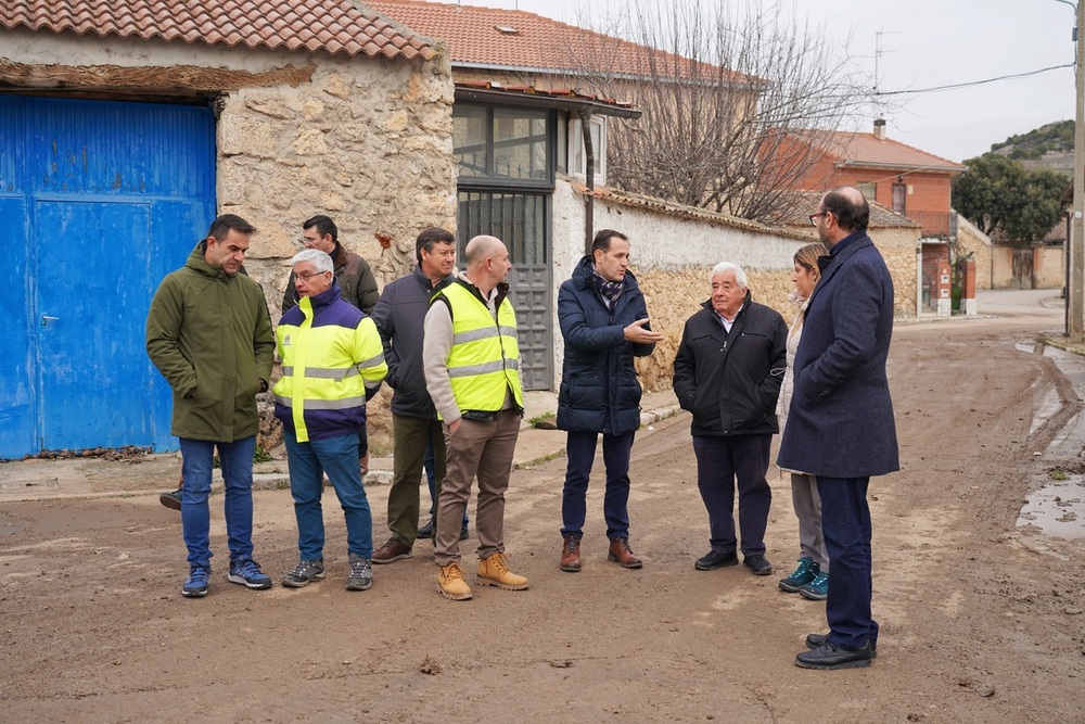 Visita del presidente de la Diputación, Conrado Íscar, a Rábano.