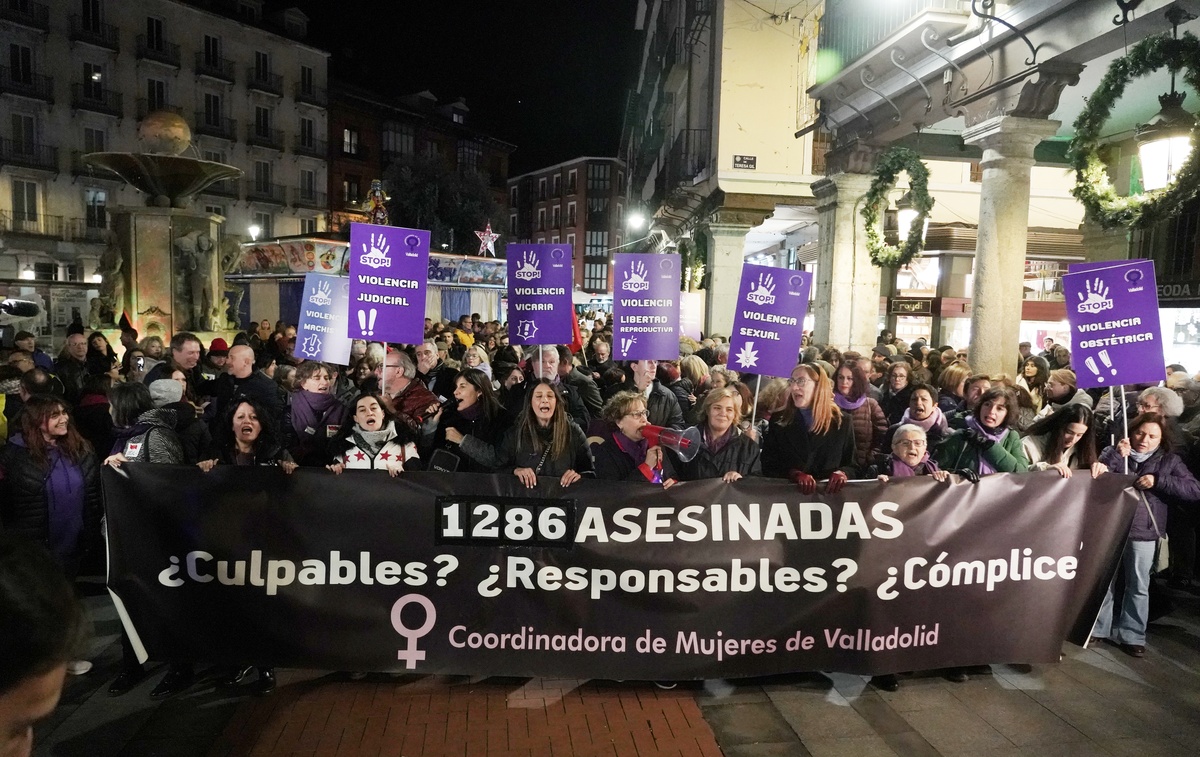 Manifestación en Valladolid con motivo del Día Internacional de la Eliminación de la Violencia contra las Mujeres  / RUBÉN CACHO (ICAL)