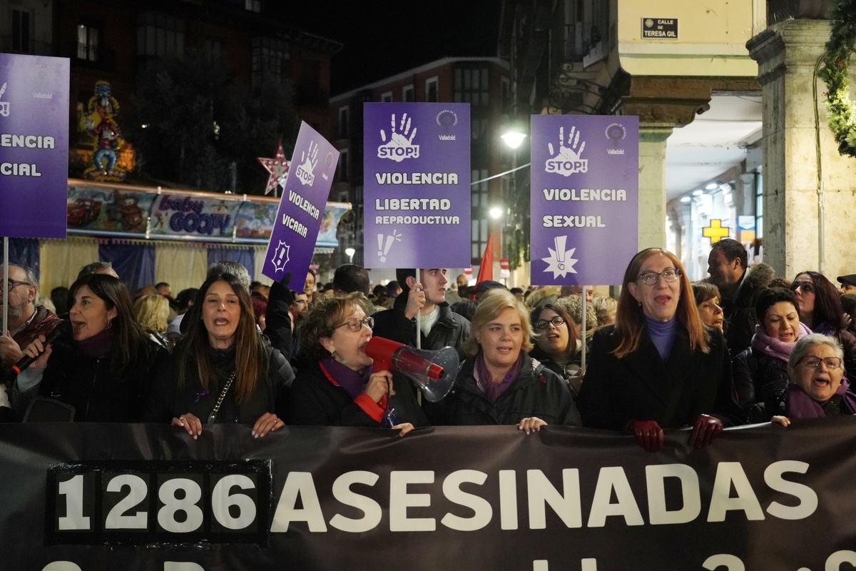 Manifestación en Valladolid con motivo del Día Internacional de la Eliminación de la Violencia contra las Mujeres  / RUBÉN CACHO (ICAL)