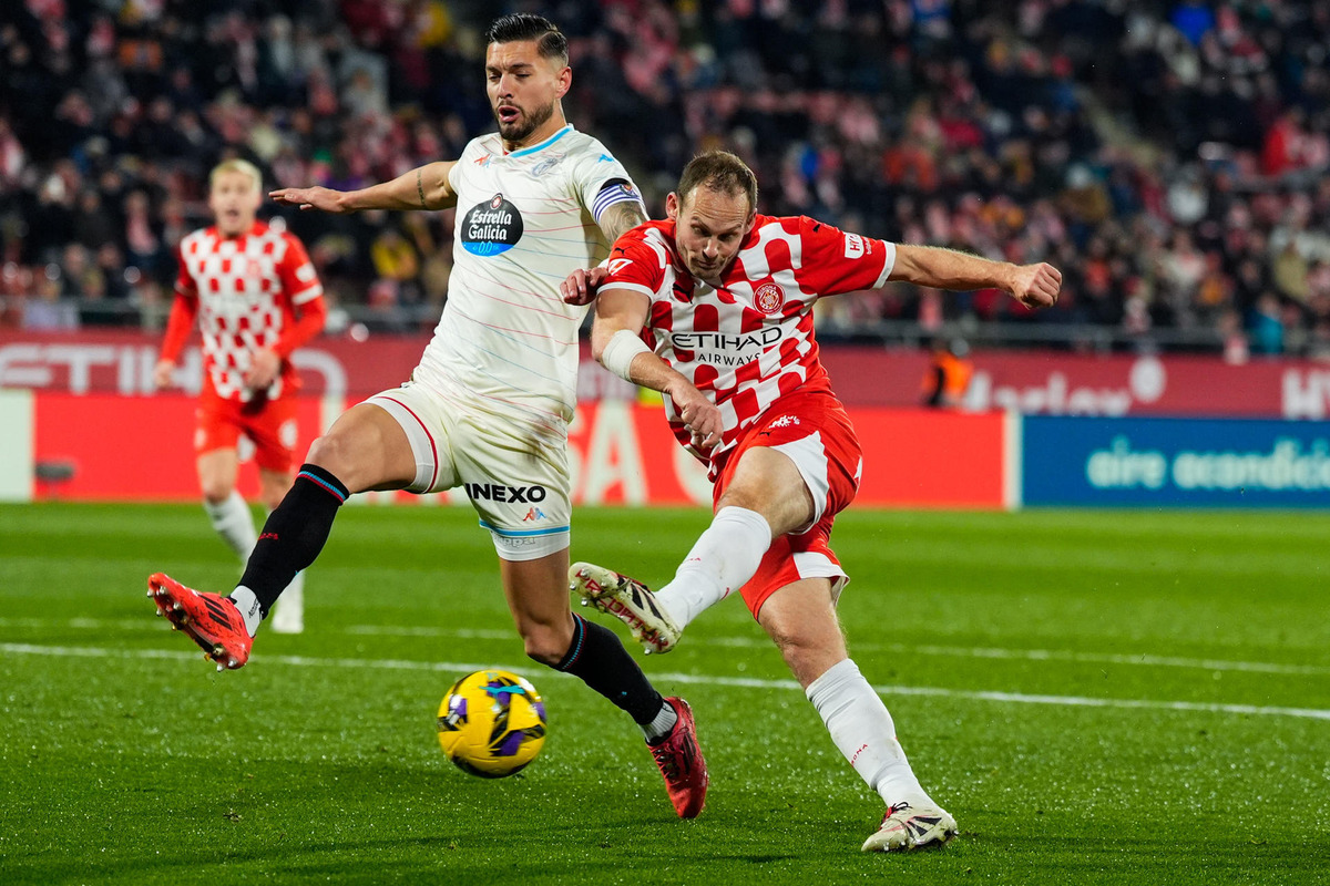 Imagen del Girona-Real Valladolid.  / EFE