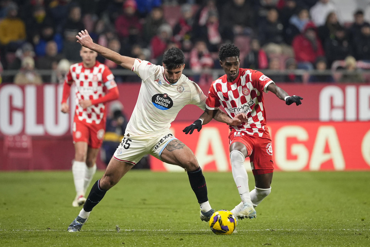 Imagen del Girona-Real Valladolid.  / EFE