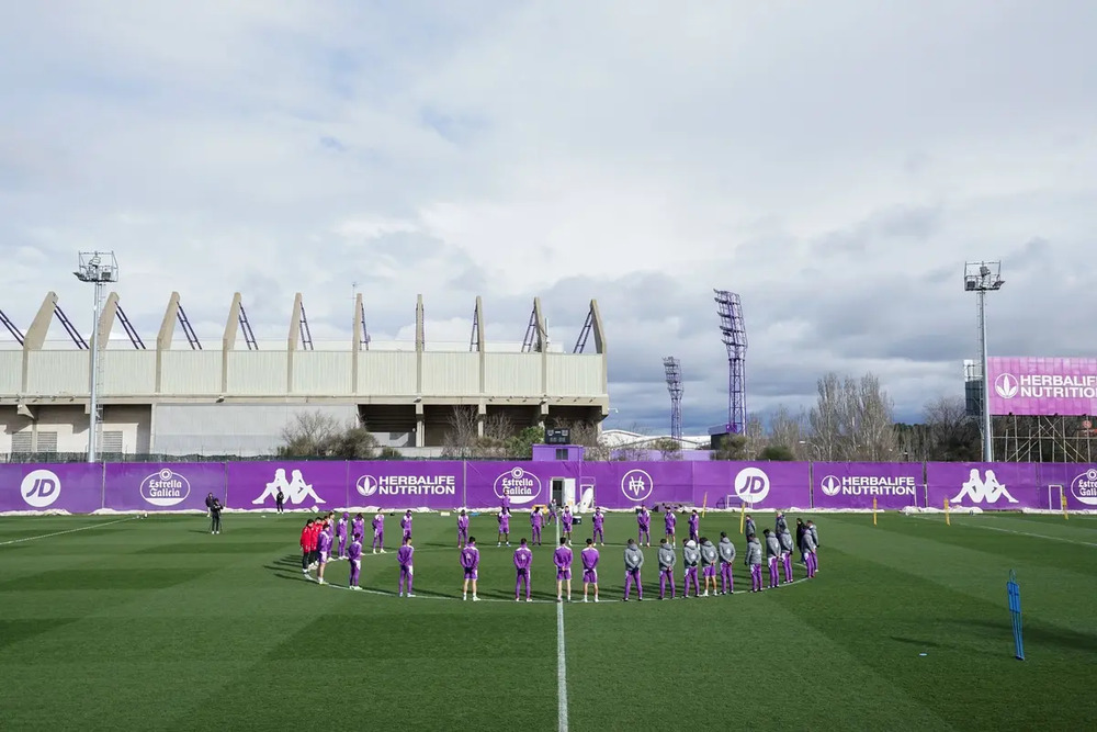 Minuto de silencio del Real Valladolid.