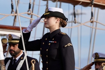 La Princesa Leonor embarca en el 'Juan Sebastián Elcano'