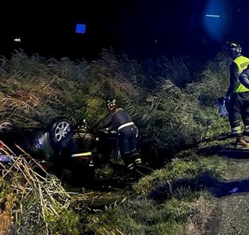 Herido en un accidente de tráfico en Aldeamayor de San Martín