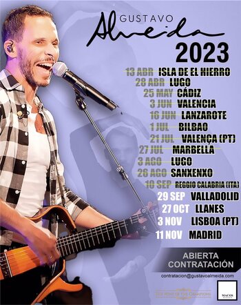 El cantante y exfutbolista Almeida actuará en Valladolid