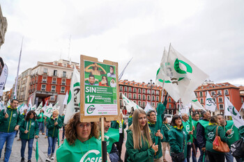 Cientos de trabajadores públicos se manifiestan en Valladolid