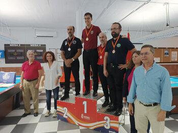 Javier Merino, campeón de España de billar 5 quillas