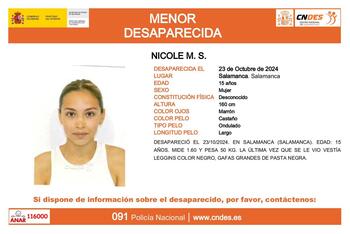 Buscan a una menor desaparecida en Salamanca desde el 23O-O