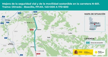 Transportes licita el proyecto de mejora de la N-601