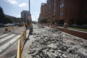 Comienzan las obras del carril bici de la calle Mieses