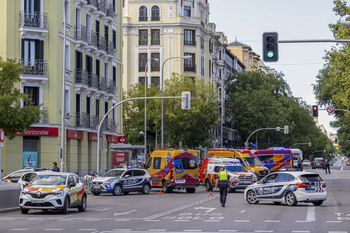 Un coche de la Policía Nacional arrolla a 7 personas en Madrid