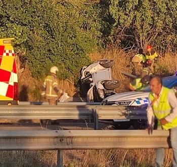 Cinco heridos en un accidente de tráfico en Laguna