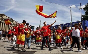 La afición de la Roja se hace sentir en Stuttgart