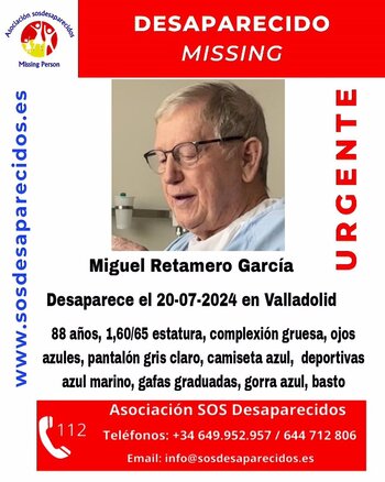 Localizado sin vida el hombre de 88 años desaparecido