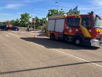 Dos heridos en una colisión en la N-601 en Alcazarén