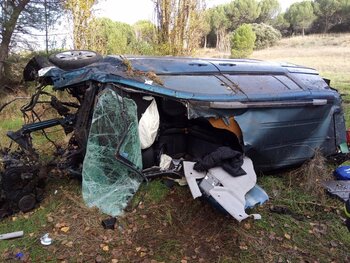 Evacuada en helicóptero una joven tras una accidente en Íscar