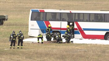 Suspendido un simulacro de accidente aéreo por la DANA