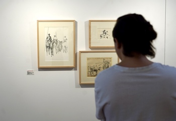 El Miguel Delibes acoge una exposición de dibujos taurinos