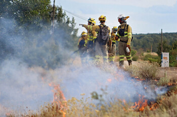 El incendio de Aldea de la Valdoncina se reduce a nivel 0